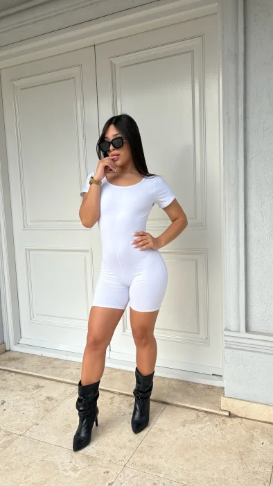 Catsuit Nicol Blanco C /frunce