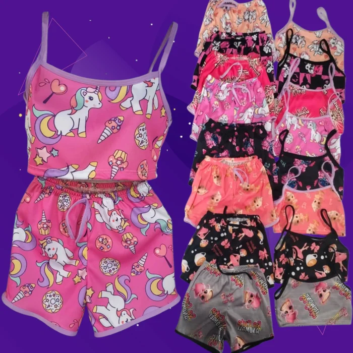 Conjunto Sublimado Set Nena Short Top