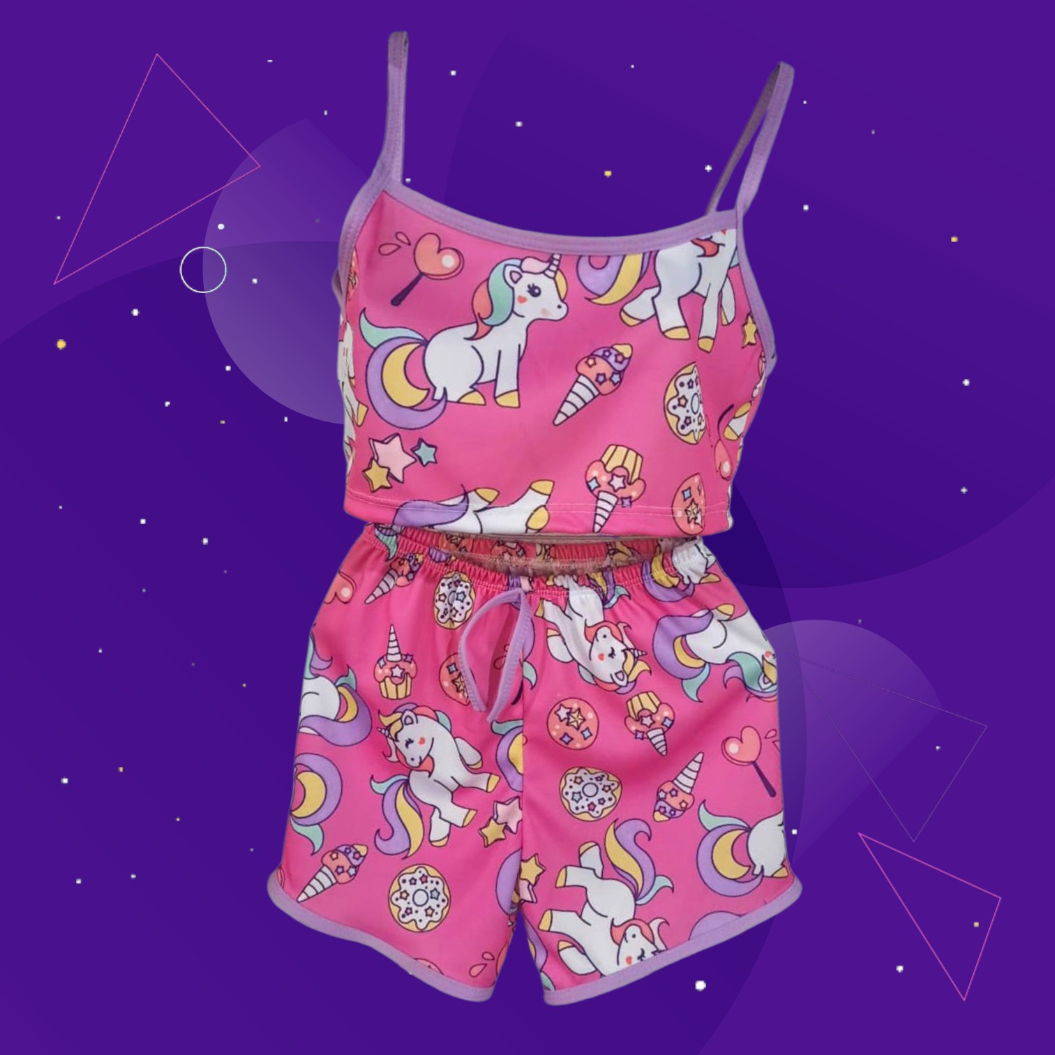 Conjunto Sublimado Set Nena Short Top - Imagen 2