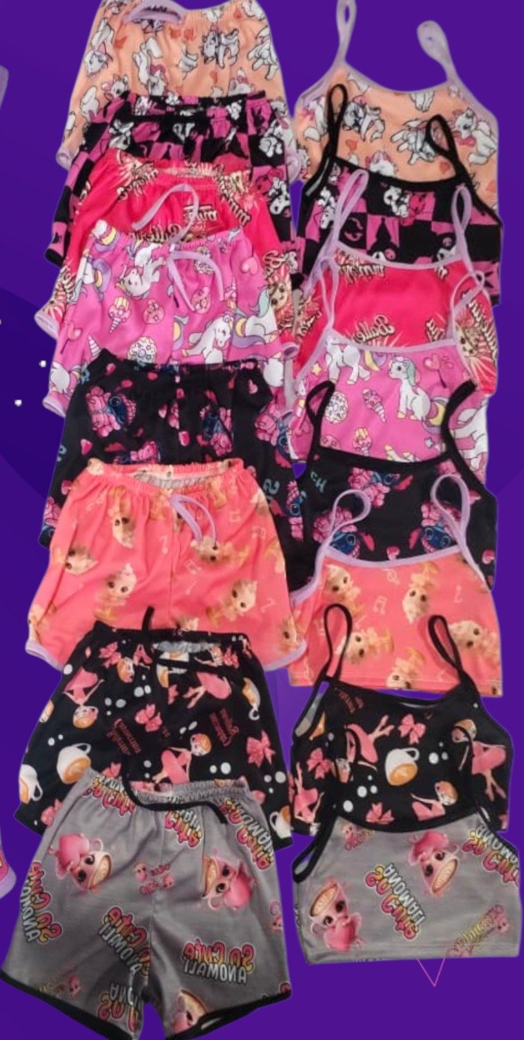 Conjunto Sublimado Set Nena Short Top - Imagen 3