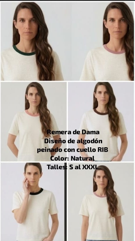 Remera Dama Rib Combinado - Imagen 4