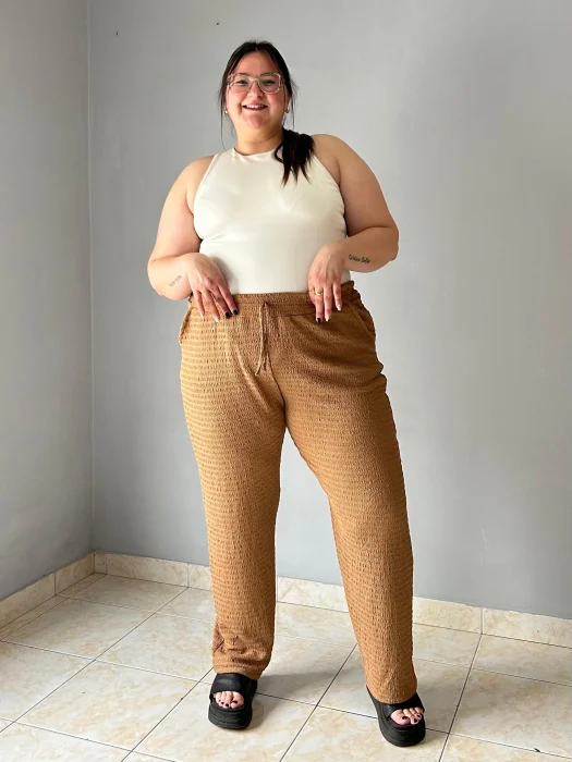 Pantalones de Tela Hawai Talle Especial