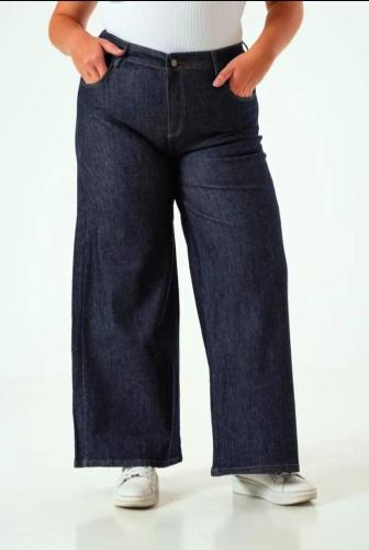 Jean Wide Leg X Mayor Grande Pantalón Ancho Denim Mujer Dama Curva Mayoristas Hotsale - Miniatura 5