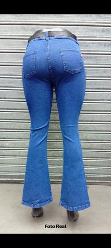 Jeans Oxford Dama X Mayor Pantalón Ancho Ajustado Acampanado Denim Mujer Mayoristas - Miniatura 2