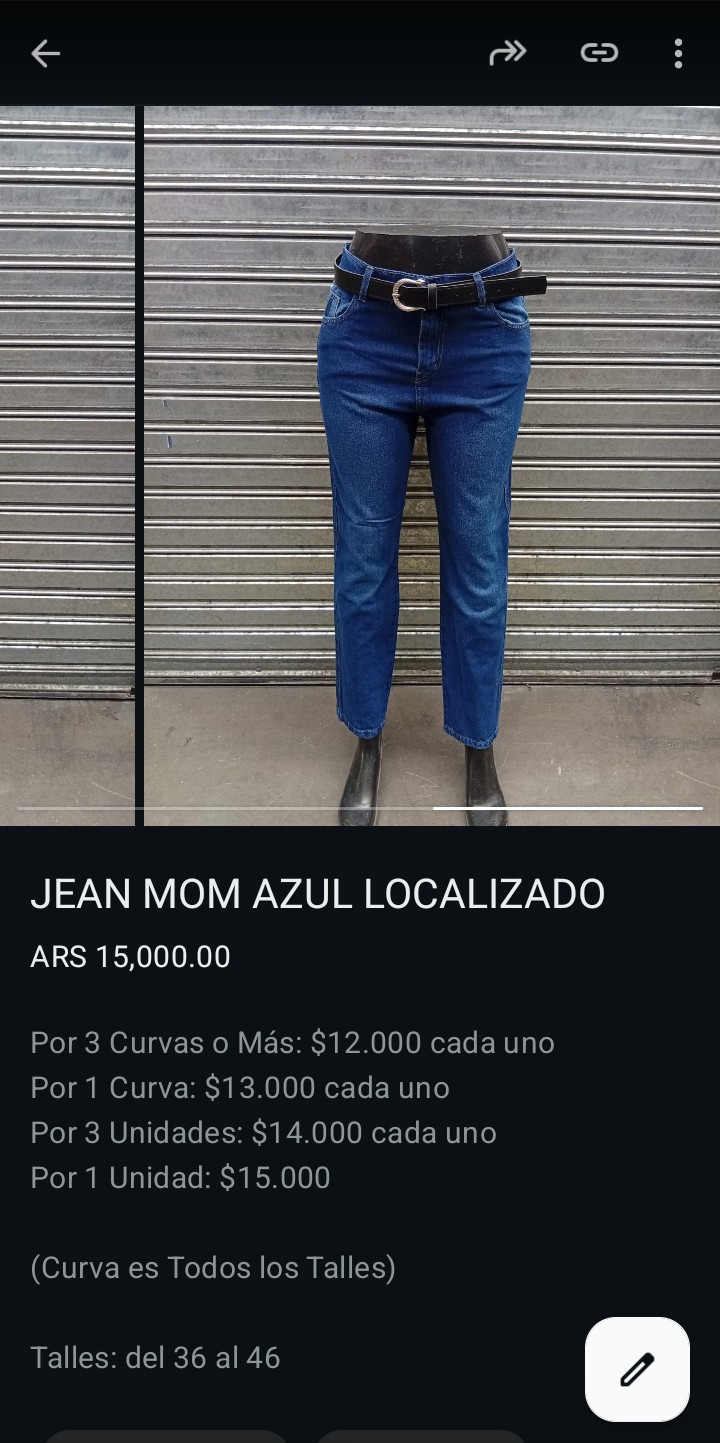 Jeans Mom Dama X Mayor Pantalon Ancho Recto Denim Mujer Moda Hotsale Mayoristas - Imagen 2