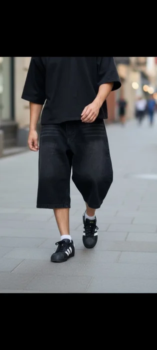 Bermuda Baggy Negro Localizado