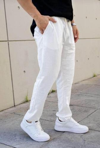 Pantalon de Lino Hombre con Spandex