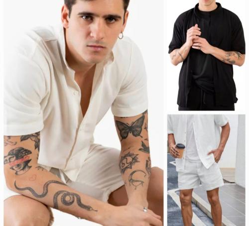 Conjunto de Lino ( Camisa / Bermuda ) ( Solo a Pedido  ) - Miniatura 3