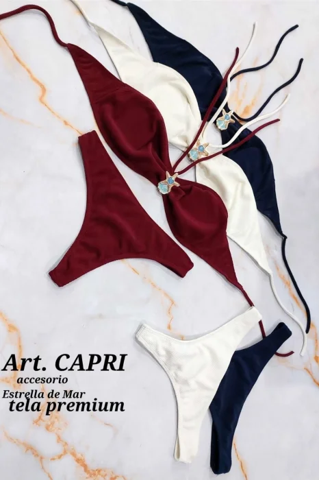 Bikinis Art Capri C/accesorio Estrella de Mar Tela Premium