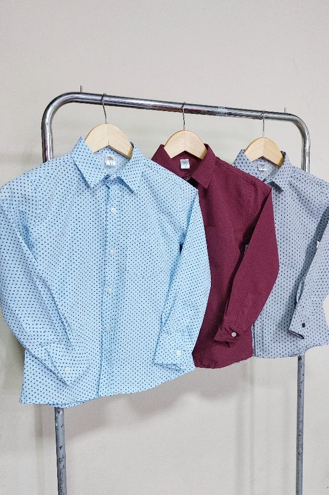 Camisa de Niño Manga Larga Estampada - Imagen 1
