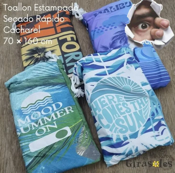 Toallones Secado Rapido Estampado