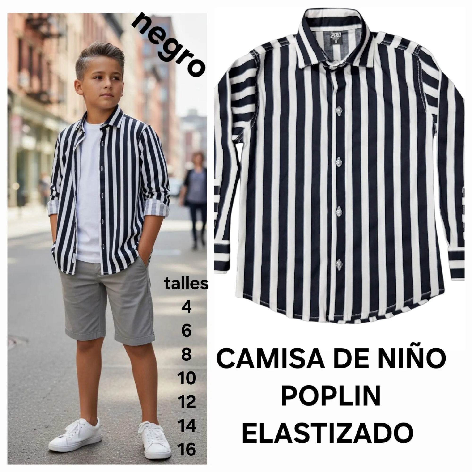 Camisas Elastizadas de Niño - Imagen 3