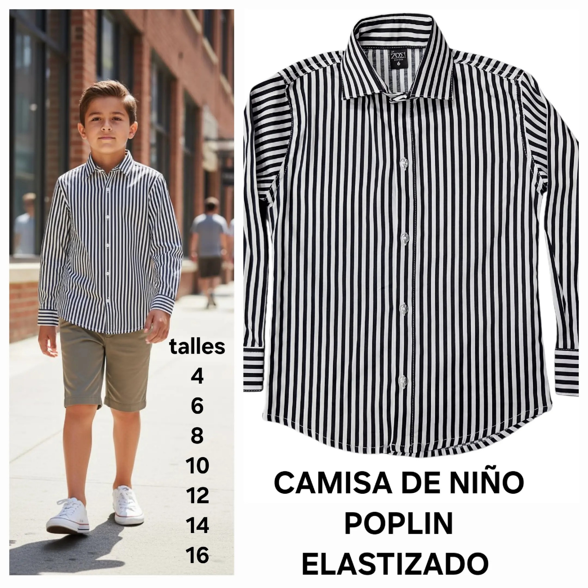 Camisas Elastizadas de Niño - Imagen 4