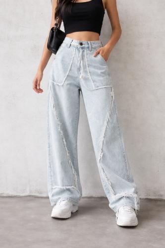 Baggy de Dama C/recortes Celeste