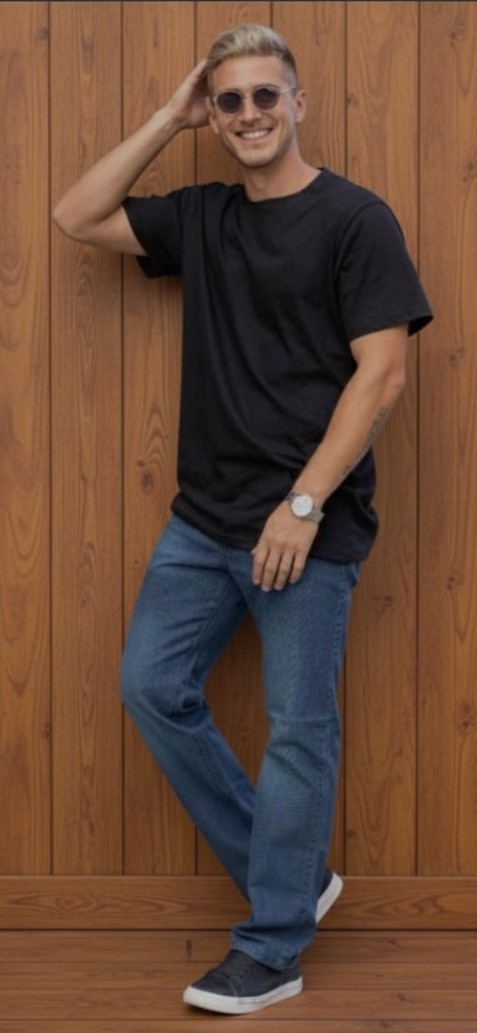 Pantalón Jeans Corte Clasico Rigido - Imagen 3