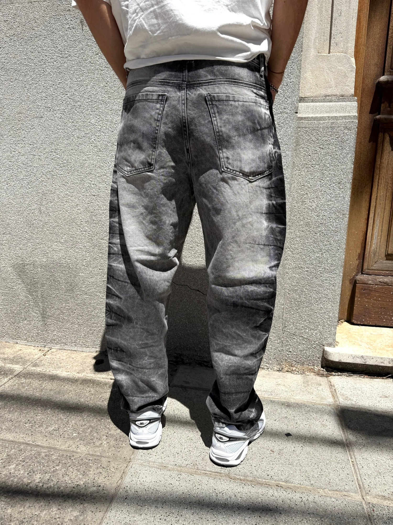 Pantalon Baggy Gris Nevado Quebrado - Imagen 2