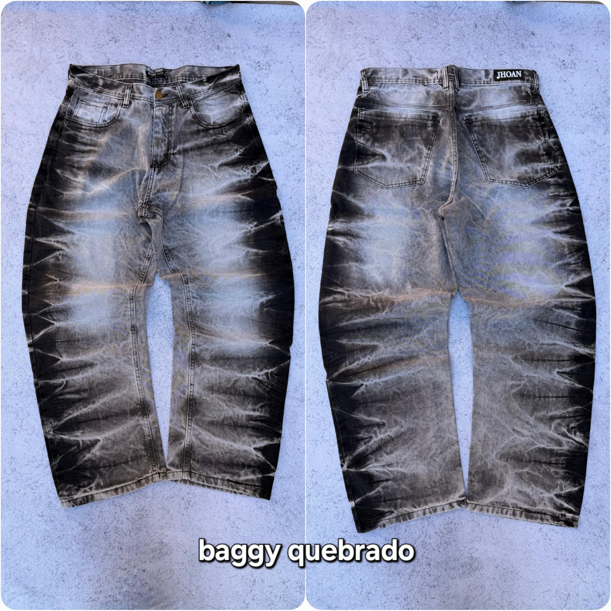 Pantalon Baggy Gris Nevado Quebrado - Imagen 3