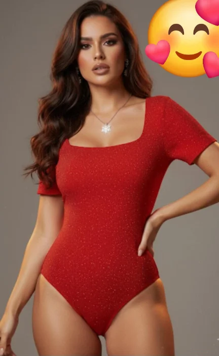 Body Glitter Escote Cuadrado y en V