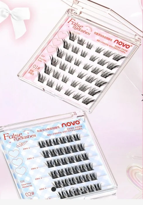 Pestañas Postizas Autohadesivas Importadas Novo Cappuvini Foxy Anime Cat Eye Natural