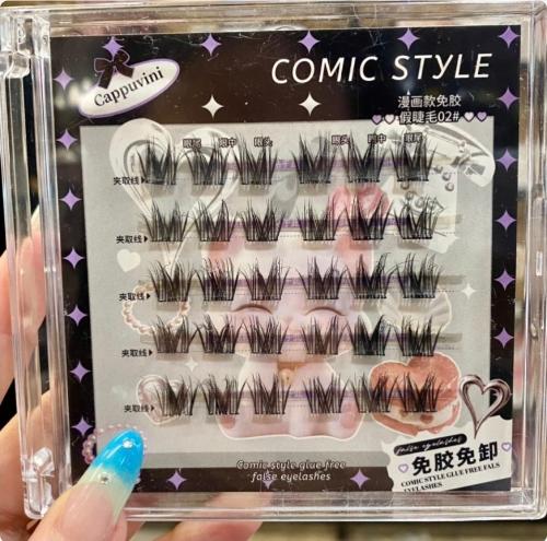 Pestañas Postizas Autohadesivas Importadas Novo Cappuvini Foxy Anime Cat Eye Natural - Miniatura 3
