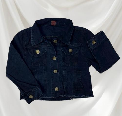 Campera Nena Jeans Negro Azulado