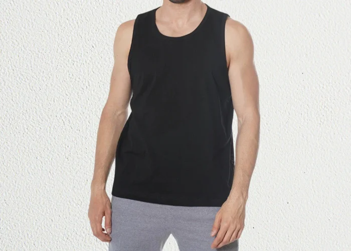 Musculosas Lisas Algodón Peinado