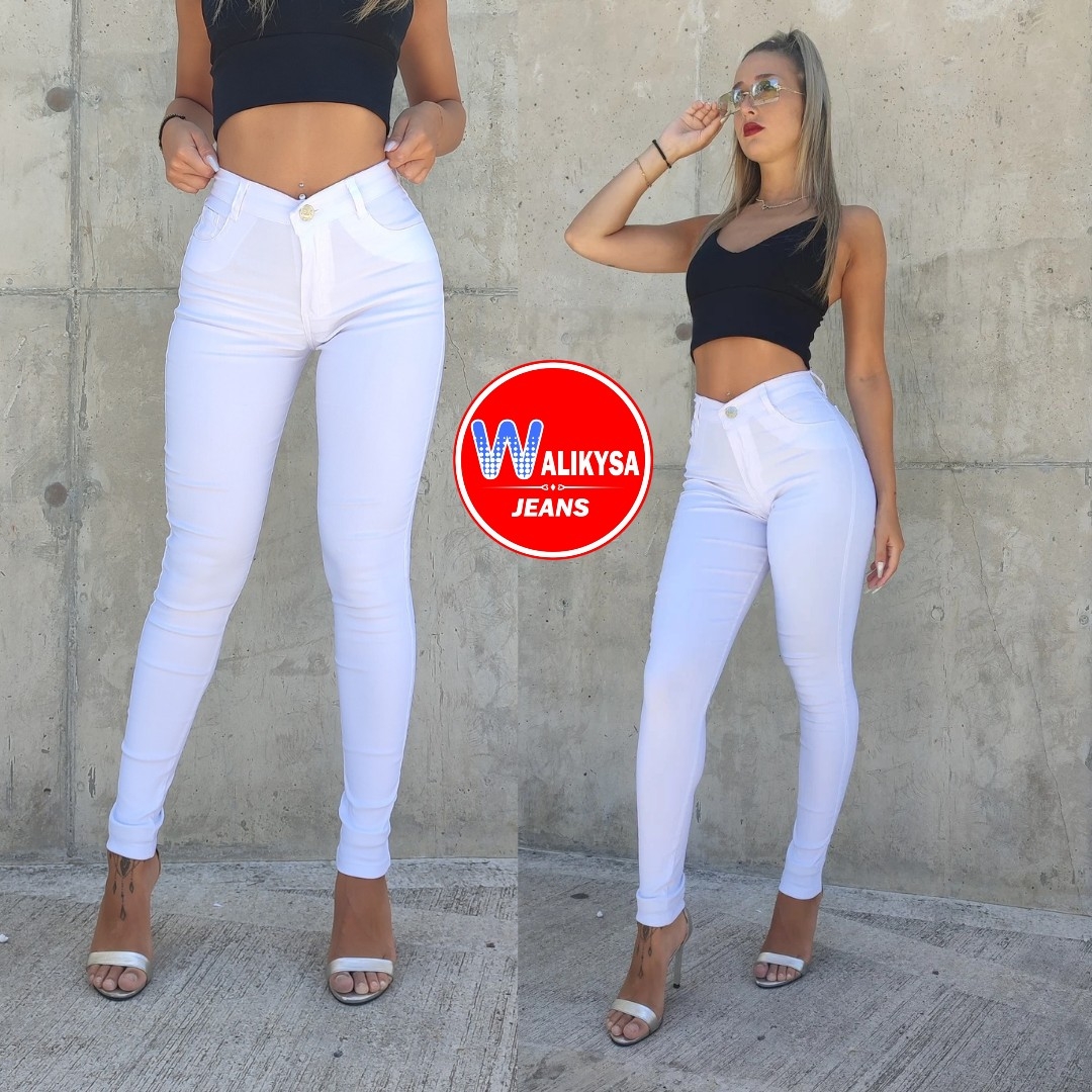 Pantalon Bengalina Elastizada Blanco Camel Negro Beige Verde Fucsia Marrón Azul Mosta - Imagen 1