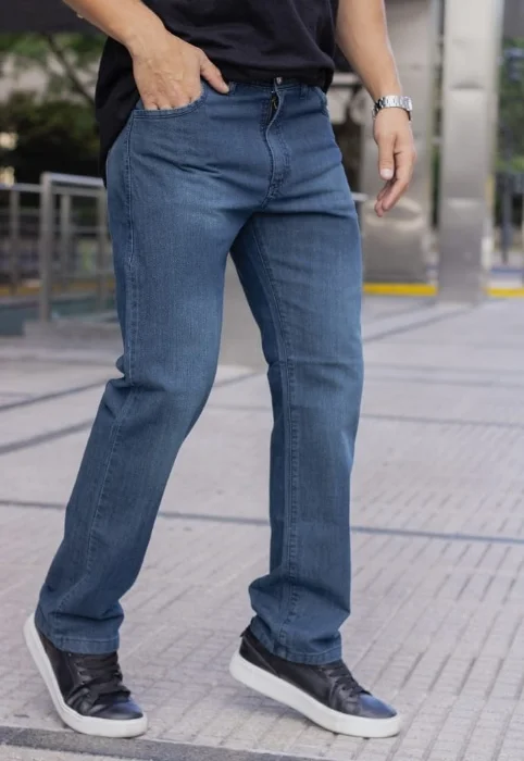 Pantalón Jeans Corte Clasico Rigido