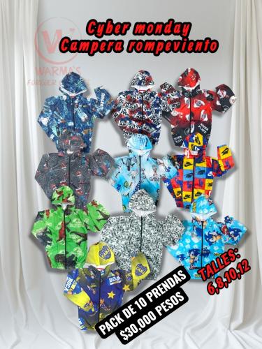 Pack  de 10 Camperas Rompevientos