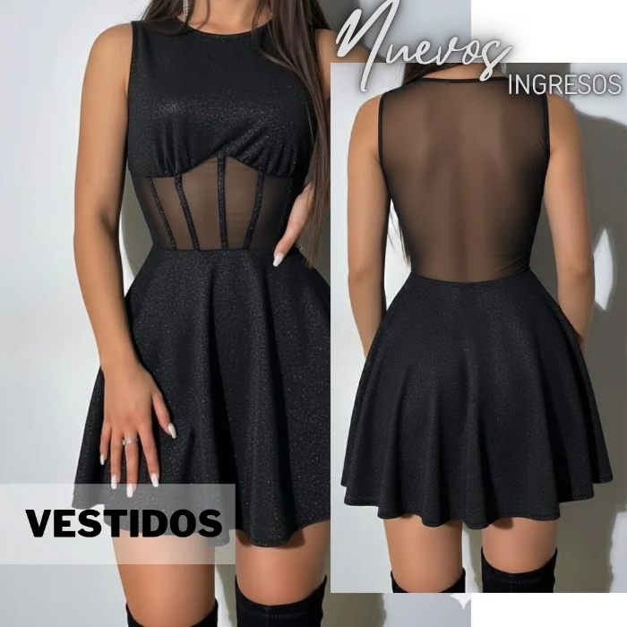 Vestidos Crep Brillo