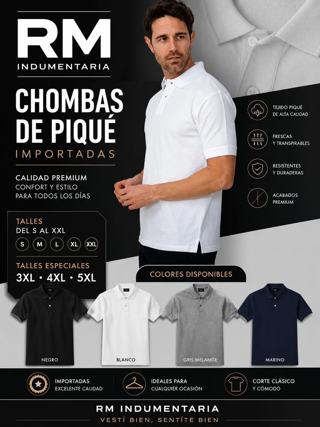 Chompa Piqué Importadas - Imagen 3