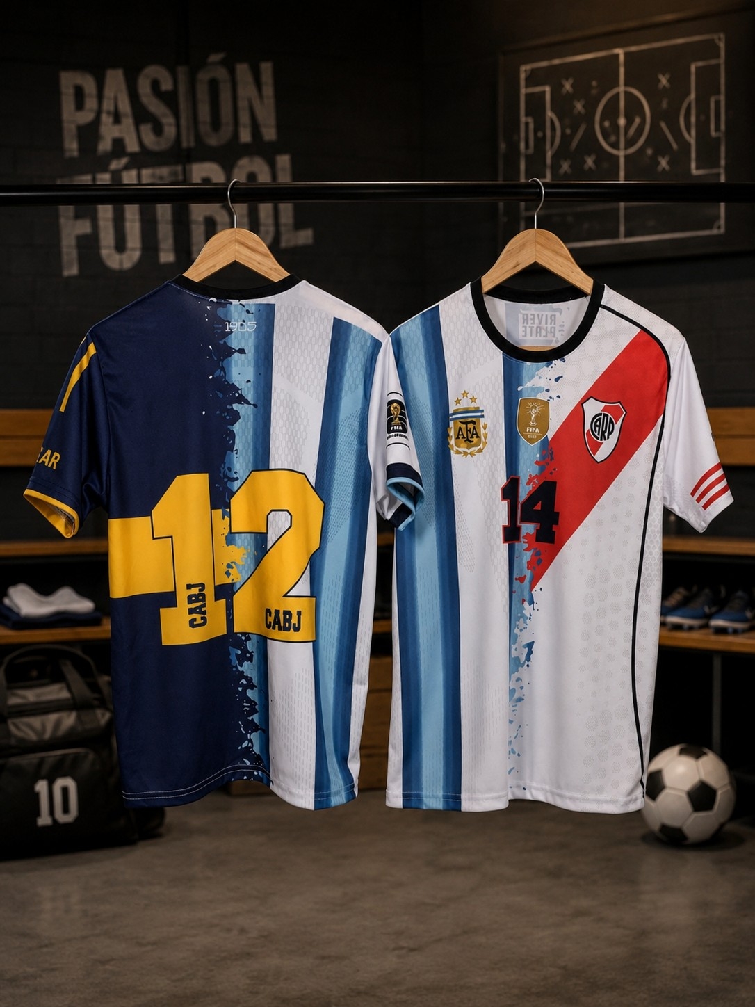 Camiseta Combinada River con Argentina - Imagen 1