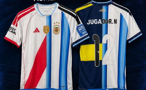 Camiseta Combinada Boca con Argentina