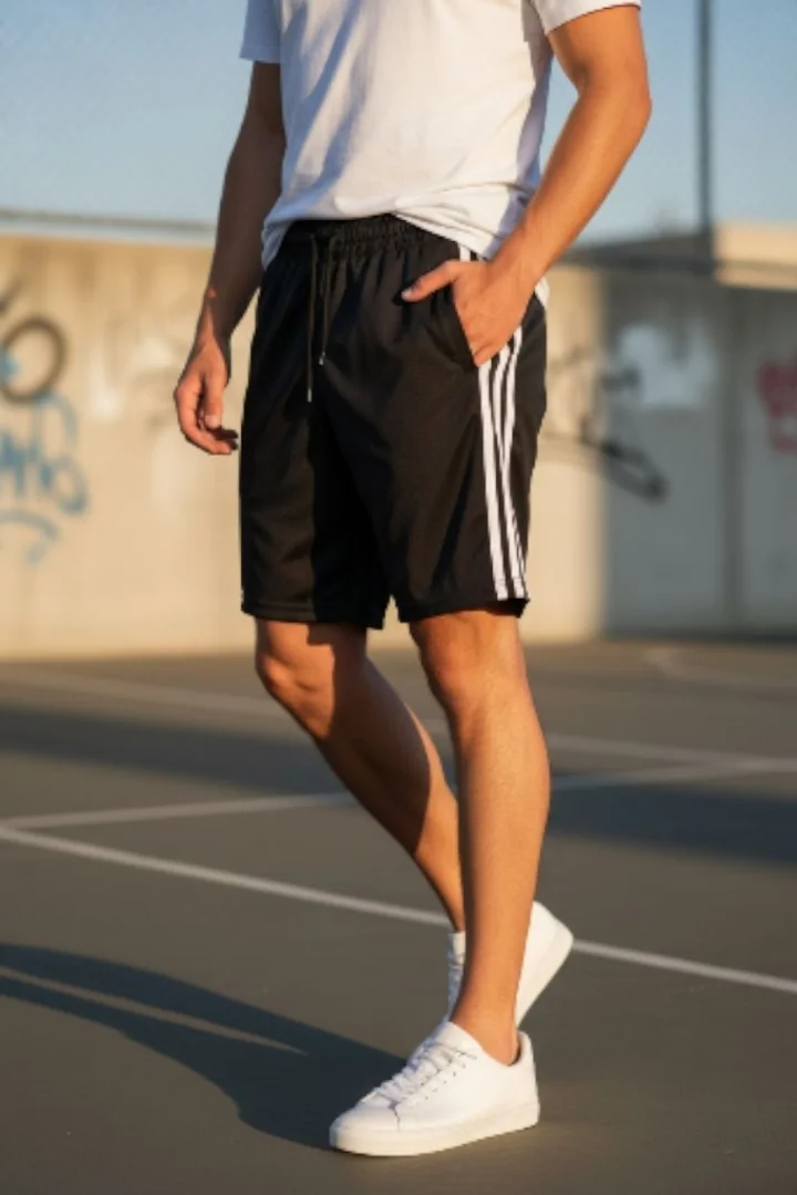 Short Deportivo Microfibra 3 Líneas - Imagen 1