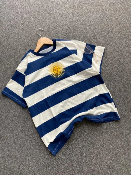 Remera Over Argentina Bordada