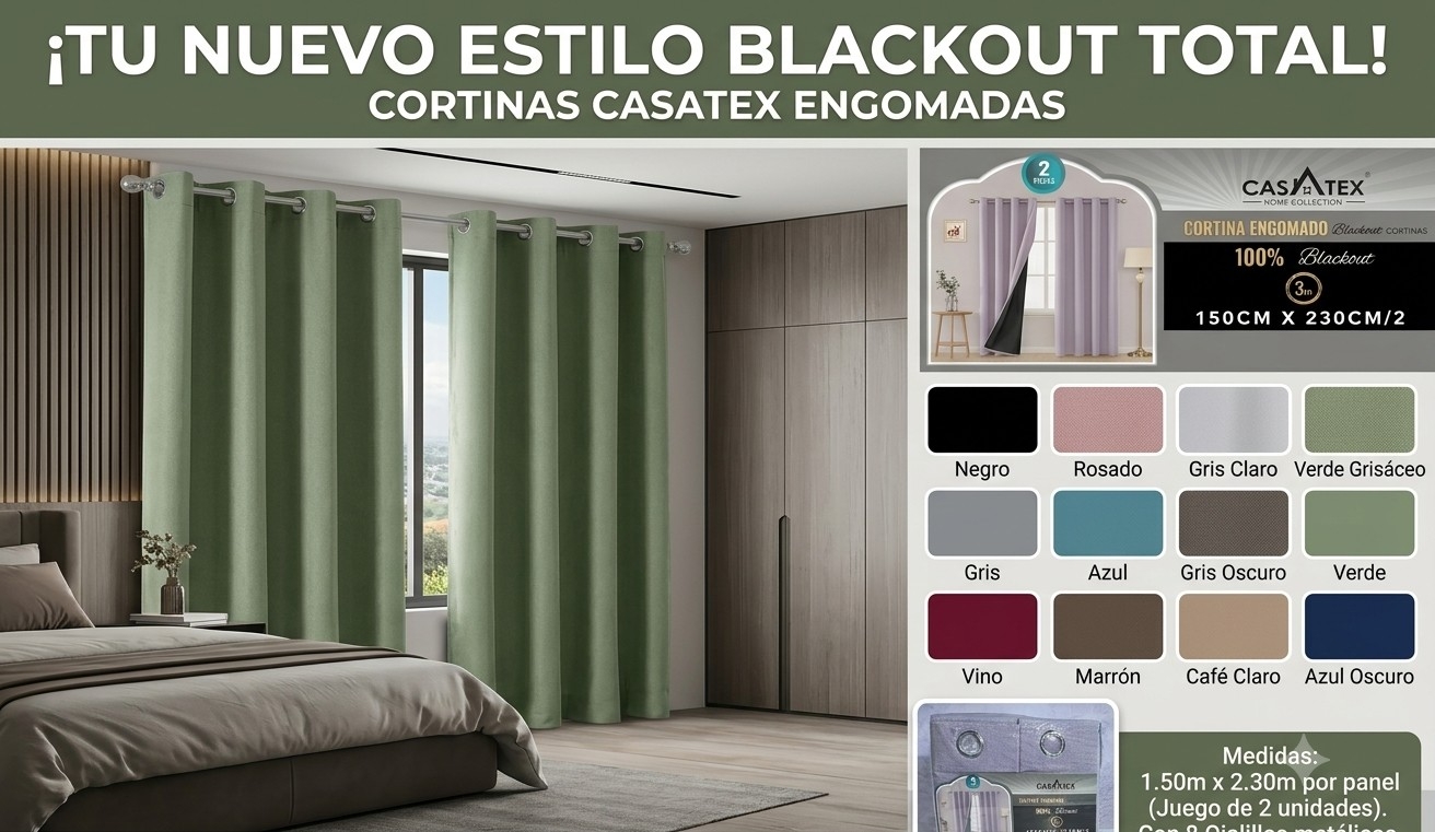 Cortina Black Out Casatex Engomado - Imagen 5