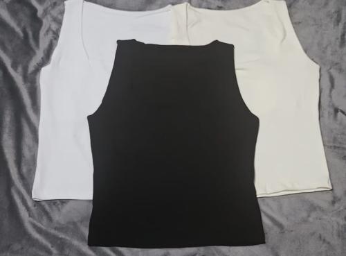 Musculosas Escote Cuadrado Algodón con Laycra