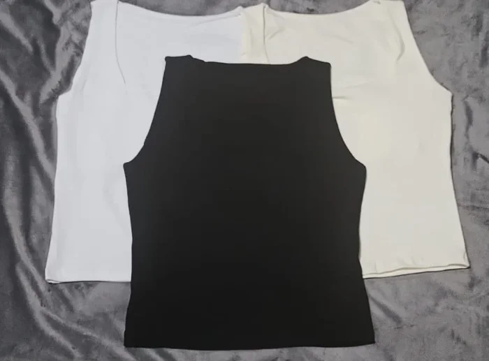 Musculosas Escote Cuadrado Algodón con Laycra