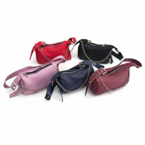 Cartera Mini Bag  Cadena y Hebilla, Forrada, Compartimiento Interno, Marroquineria
