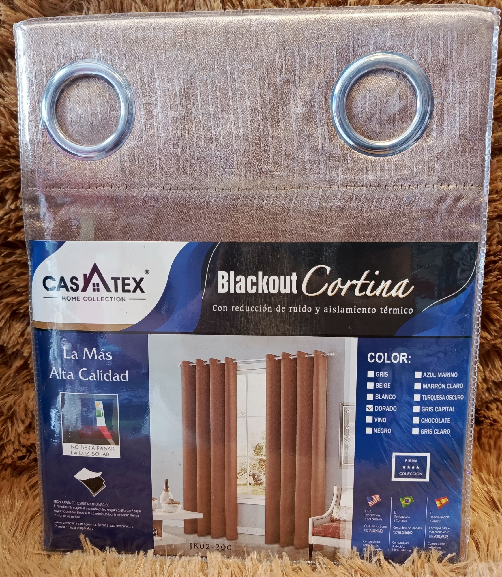 Cortinas Blackout Brillosos Casatex sin Engomado - Imagen 6