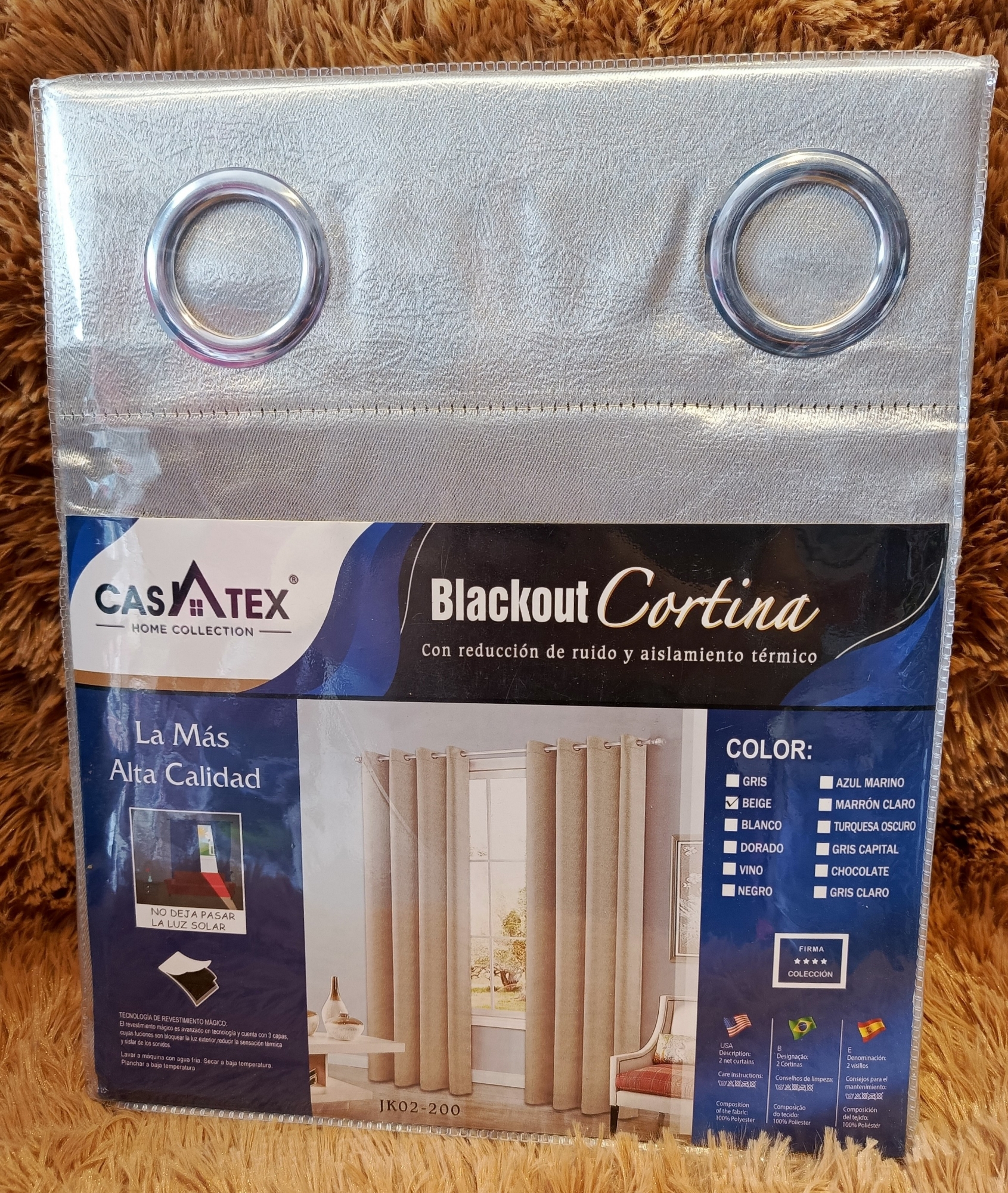 Cortinas Blackout Brillosos Casatex sin Engomado - Imagen 8