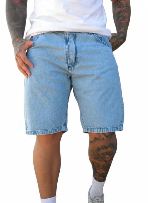 Bermudas Jeans Corte Clásico Rigido