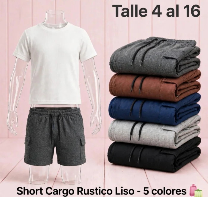 Short Cargo Rustico Liso