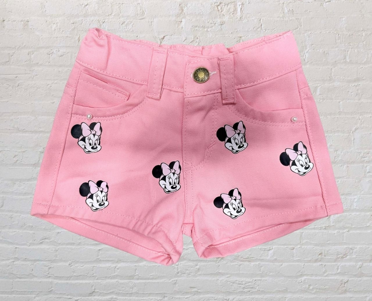 Short Beba Gabardina Rosa - Imagen 2