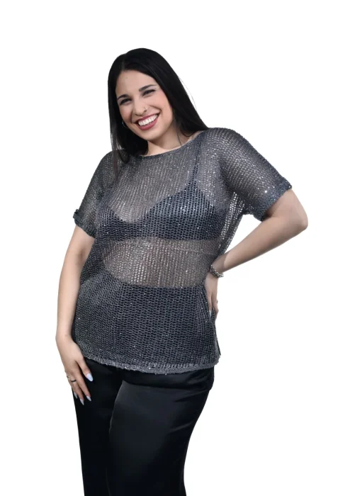 Blusa  Tejida de Lentejuelas