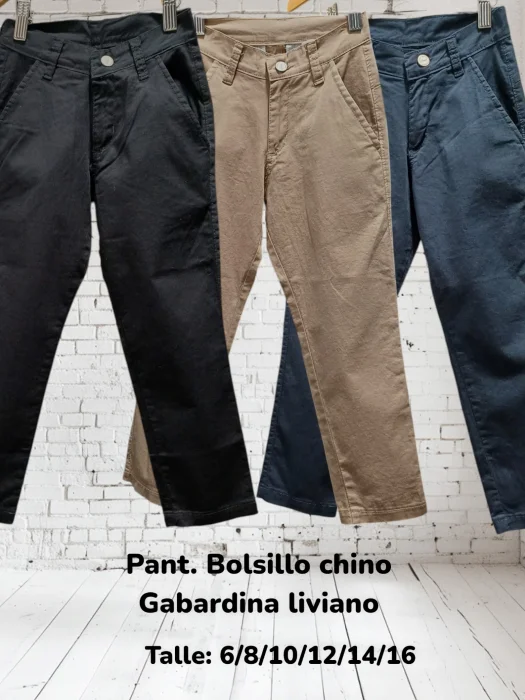 Pantalon Bolsillo Chino de Niño