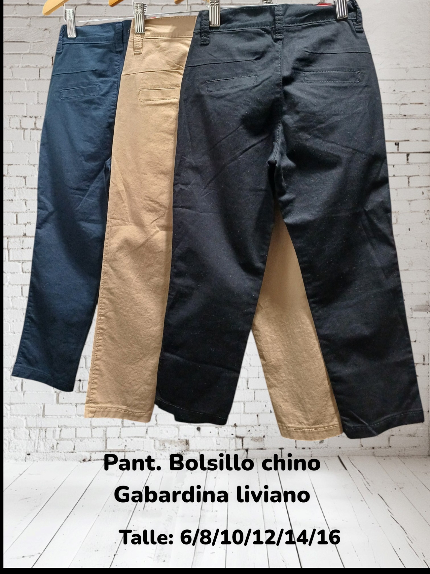 Pantalon Bolsillo Chino de Niño - Imagen 2