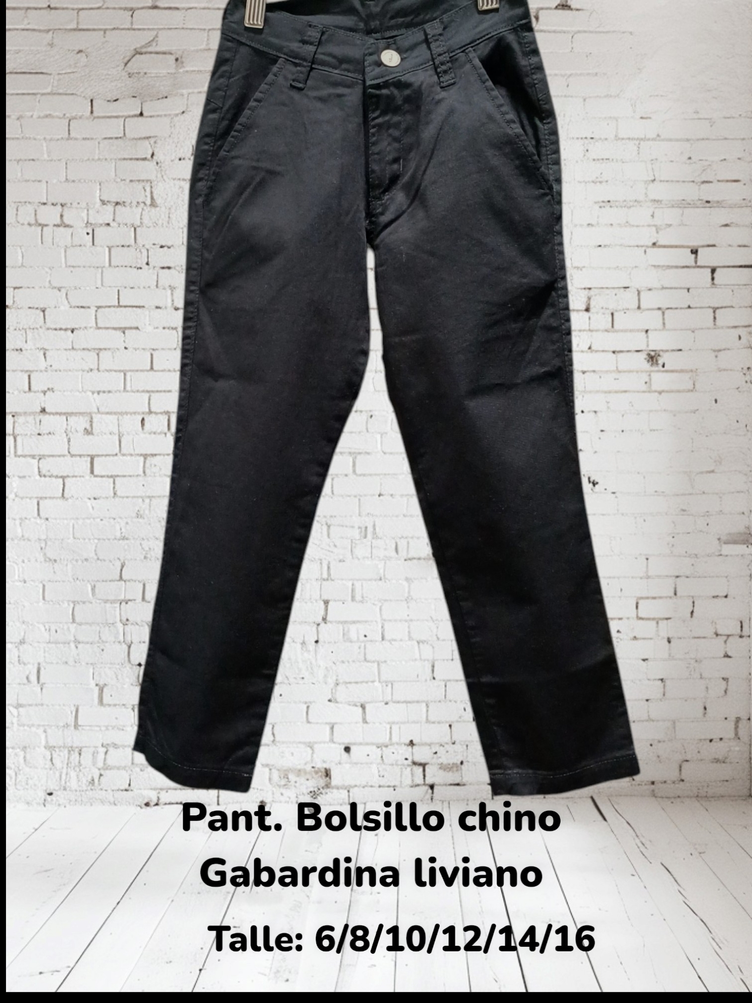 Pantalon Bolsillo Chino de Niño - Imagen 3