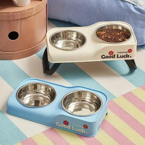Comederos para Perros Gatos Doble Elevado Acero Inoxidable - Miniatura 2