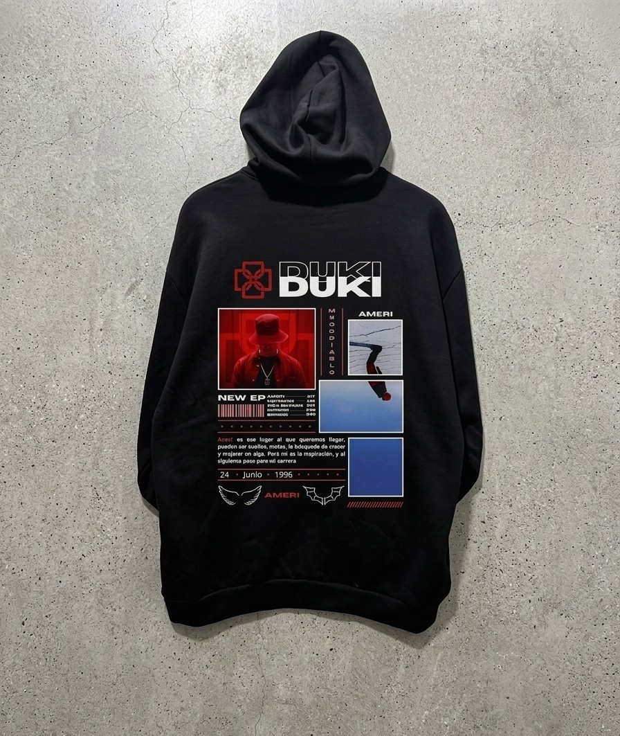Buzos Cantantes Bandas Duki Anuel Milo J Bad Bunny Airbag Lit - Imagen 1